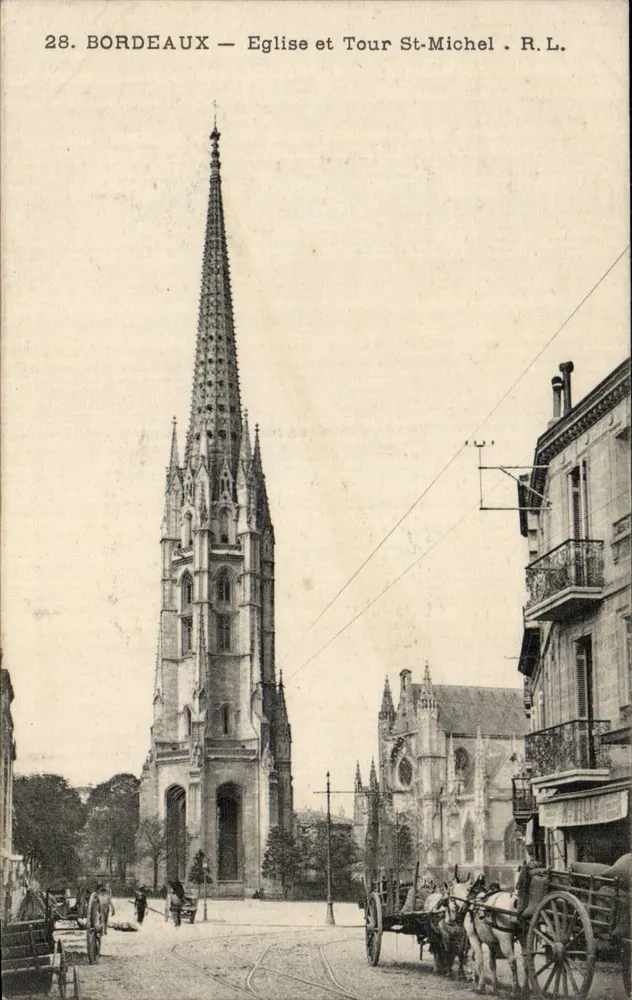 Bordeaux — Kirche und Turm St-Michel — R.L. - Vorderseite