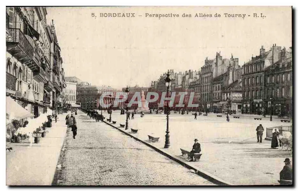 Bordeaux — Perspectiva das Alées de Tourny — R.L. - Frente