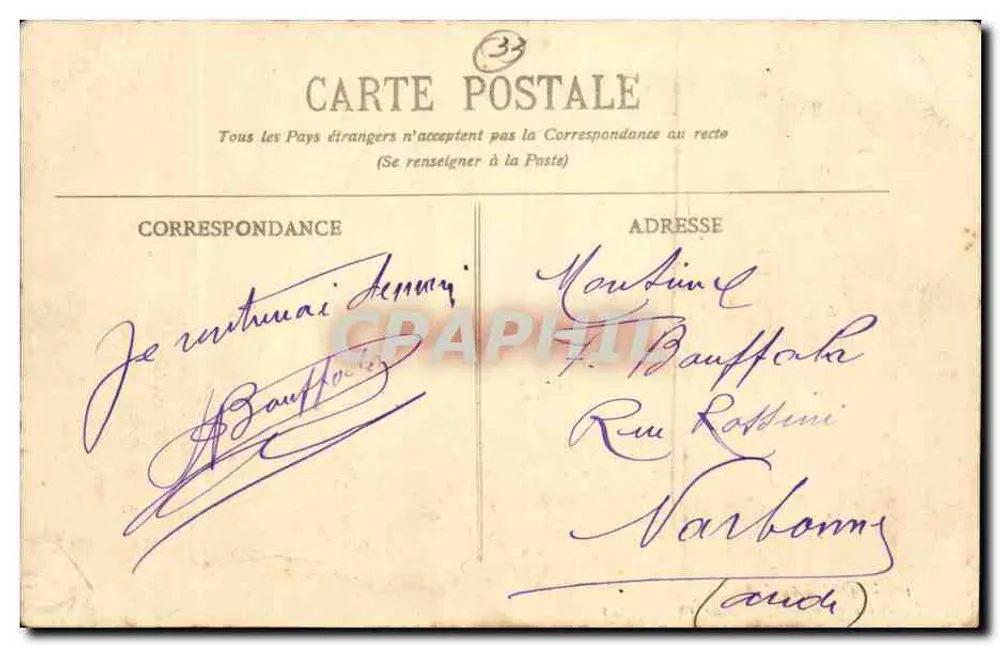 Bordeaux — Faculdade de Letras e Ciências — BR - 52 - Verso