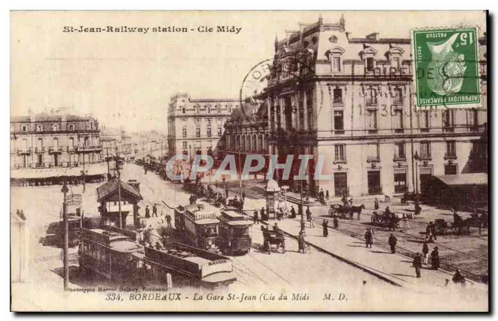 Bahnhof St-Jean - Cie du Midi - Bordeaux - Phototypie Harrel Delboy - Vorderseite