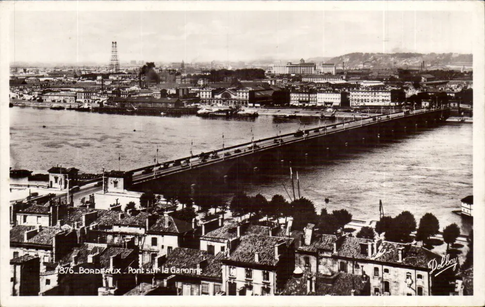 Bordeaux — Pont sobre a Garonne — Editor Delboy - Frente
