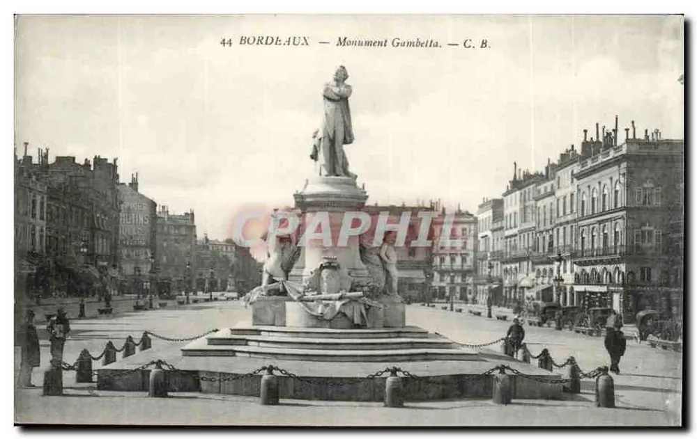 Bordeaux — Monument Gambetta — C. B. - Frente