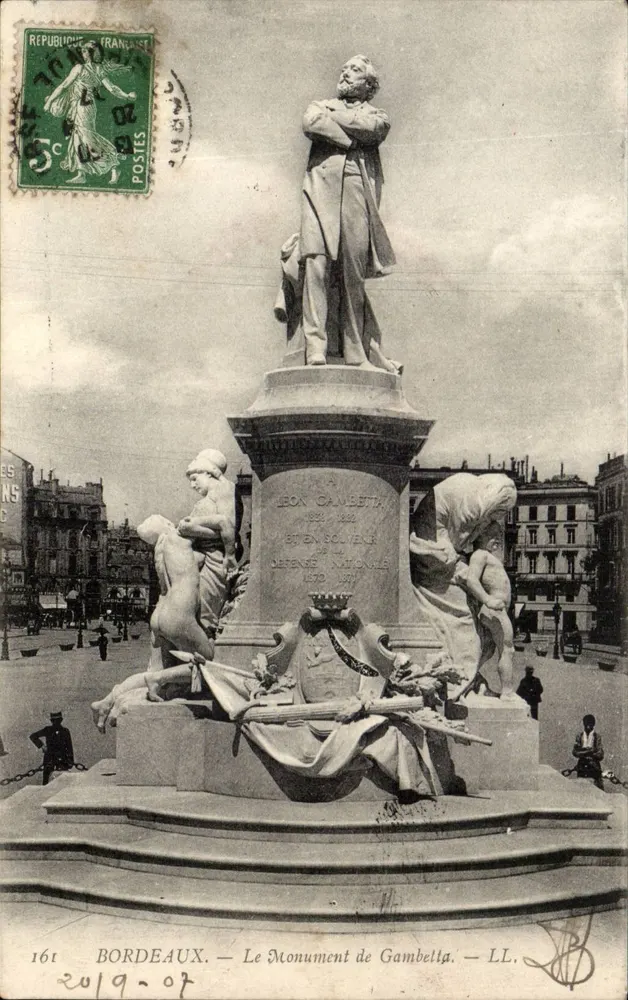 Bordeaux — Le Monument de Gambetta — LL. n°161 - Frente
