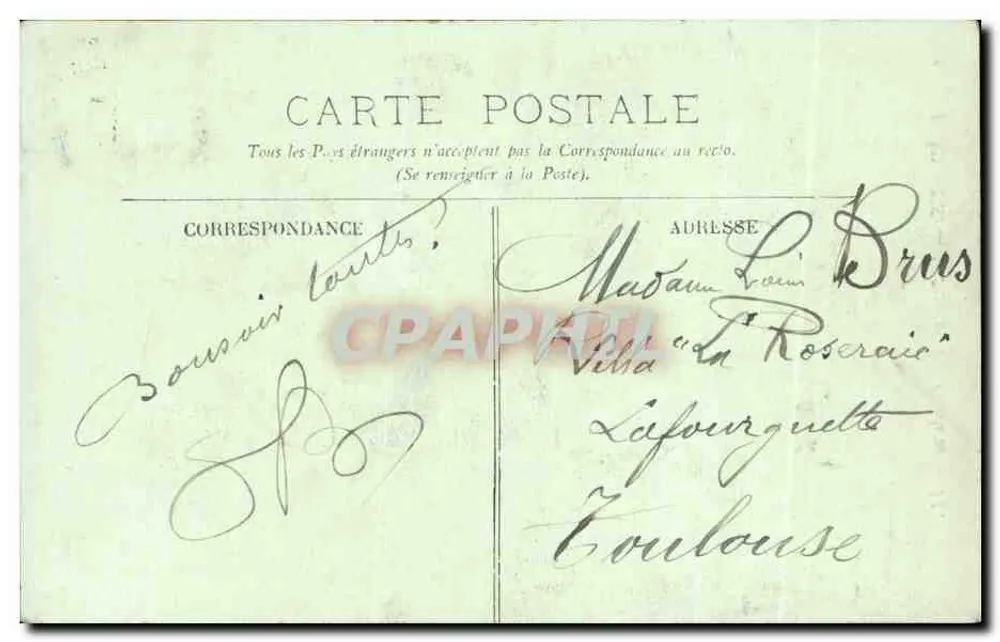 Bordeaux — Le Monument de Gambetta — LL. n°161 - Verso