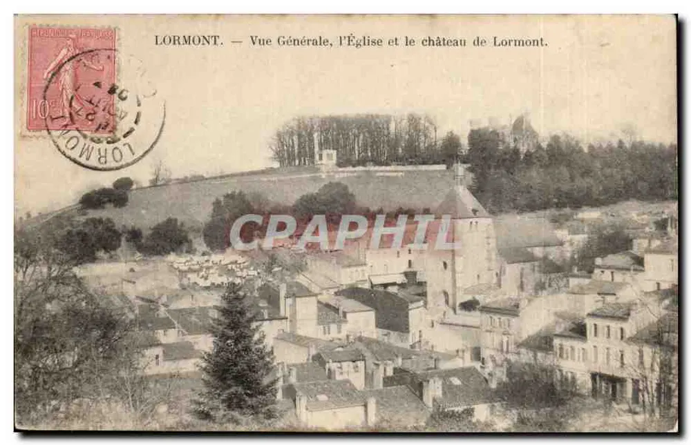 Lormont — Allgemeine Ansicht, die Kirche und das Schloss von Lormont. - Vorderseite