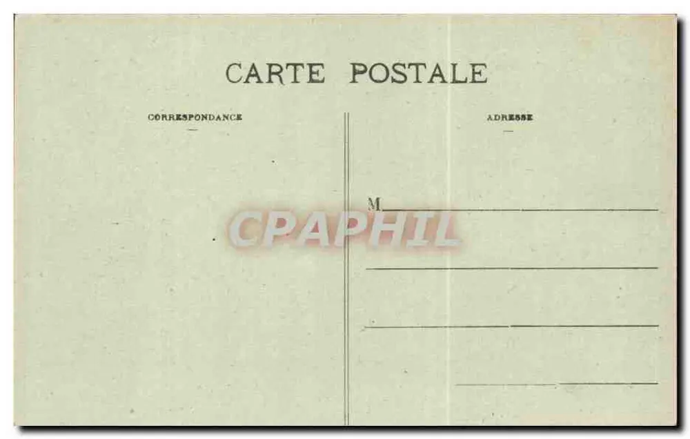Pauillac - Place de l'Église — uitzicht op de straat met een supermarkt 'Graines' en een winkel 'Nopmandin' — Phototypie Marcel Delboy, Bordeaux, n°9 - Achterkant