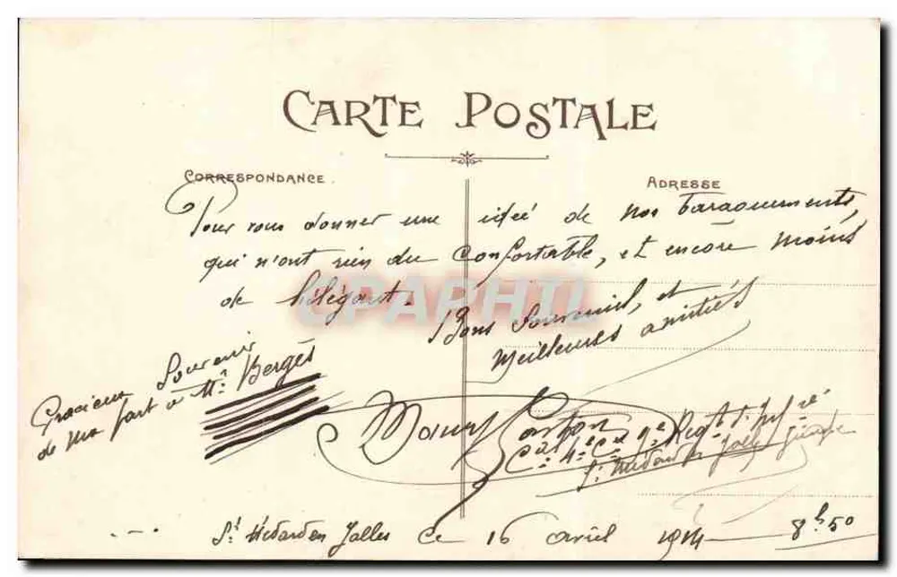 Lager von SAINT-MÉDARD-en-JALLES (Gironde) — Militärwohnung — Verlag Bonrseau - Rückseite