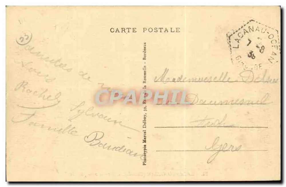 Lacanau Océan (Gironde) — Na het bad — M. D. - Achterkant