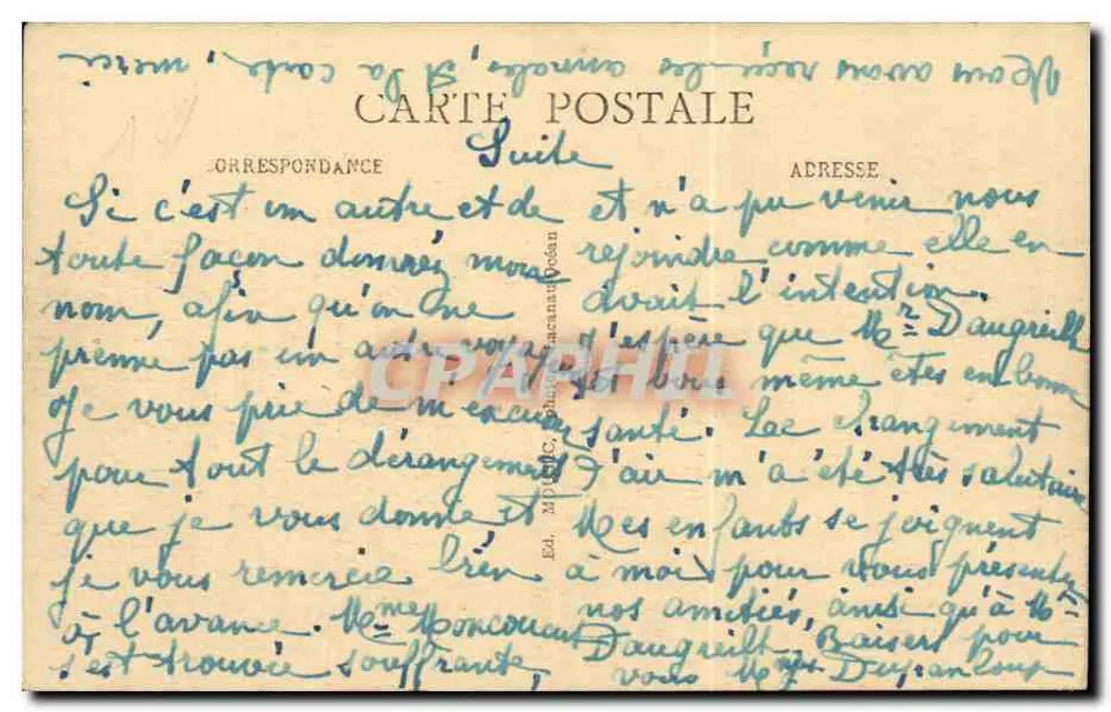 Lacanau-Océan — A Praia — Ed. M. DUC - Verso