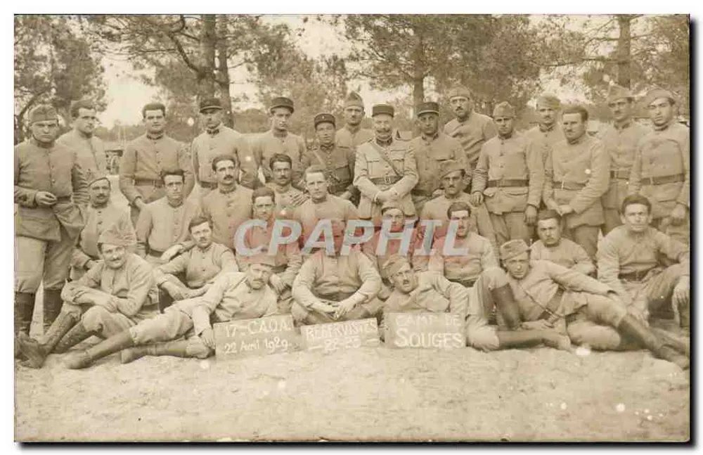 Reservistas — Campo de Souges — 22 Abril 1929 — 17-CAOA - Anverso