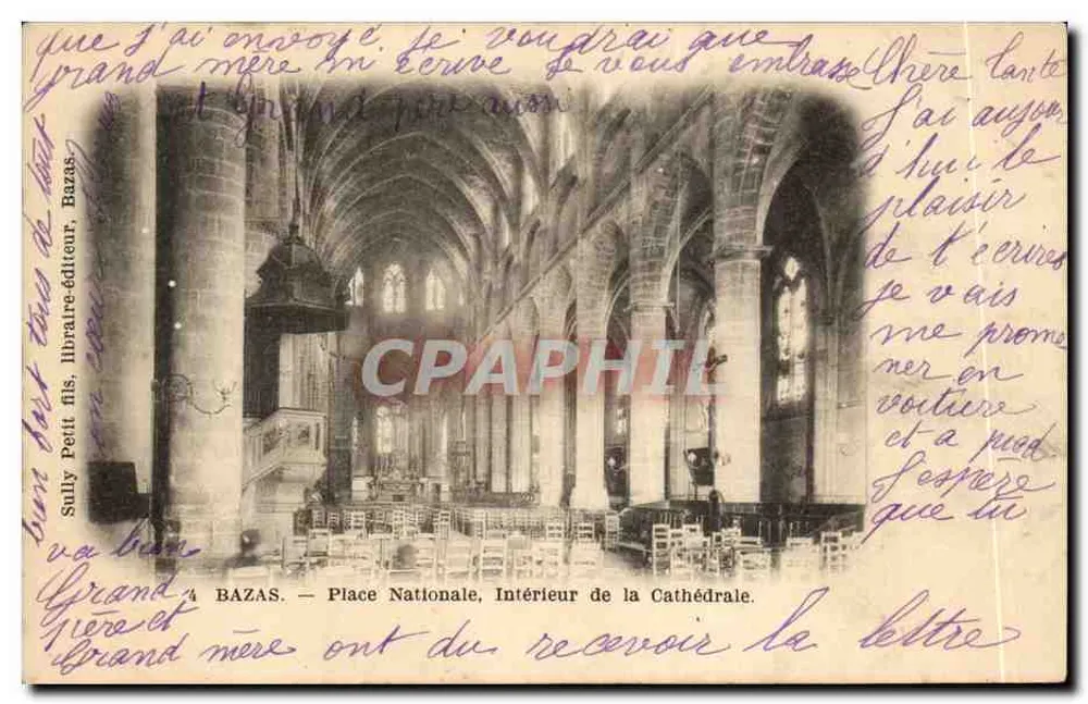 Bazas — Innenansicht der Kathedrale — Sully Petit fils, Buchhändler-Verleger - Vorderseite