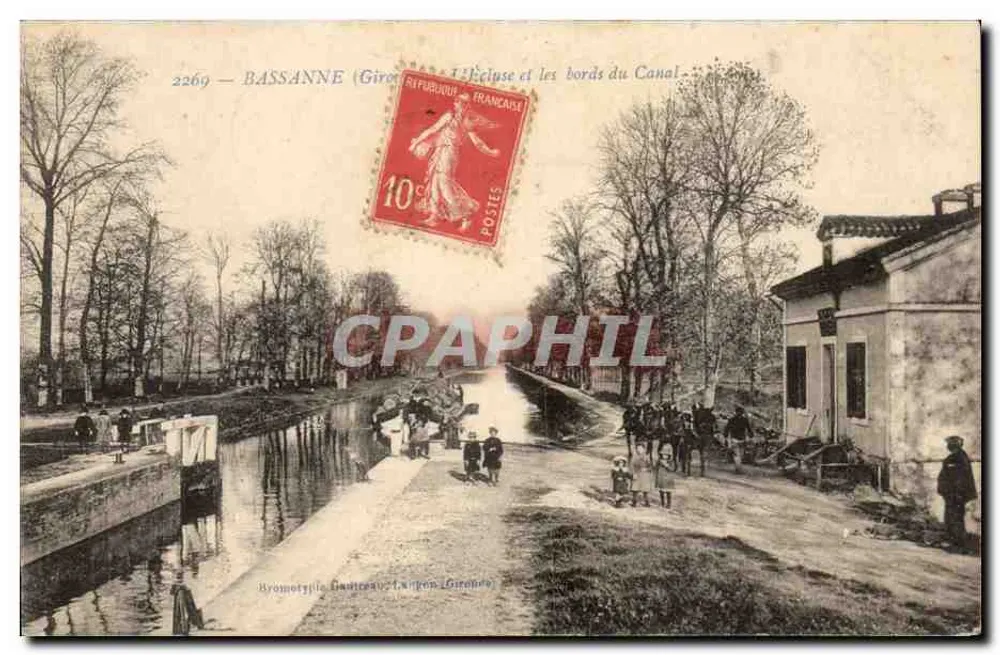 Bassanne (Gironde) — Die Schleuse und die Ufer des Kanals — Verleger Ryometylo, Nr. 2269 - Vorderseite