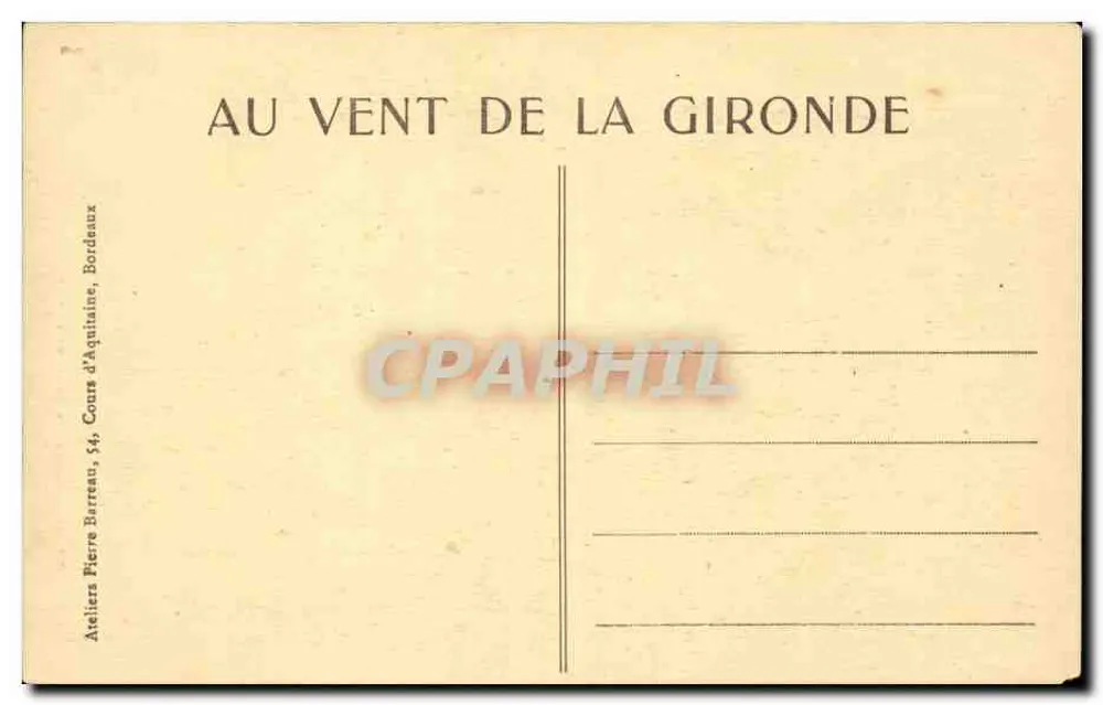 Barsac (Gironde) - El Ciron en la Molienda de la Sala — M. Dupeyron, papelería, granos, editor - Reverso