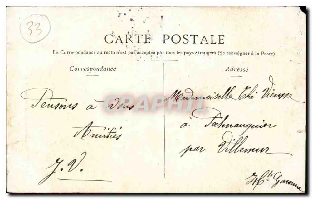 Bordeaux — Porta Cailhau — T. Leclerc, Paris - Verso
