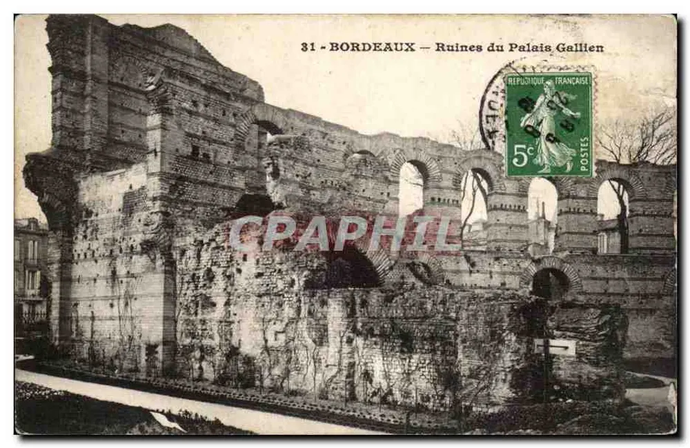 Bordeaux — Ruínas do Palácio Gallien — Editor não identificado, n° 31 - Frente