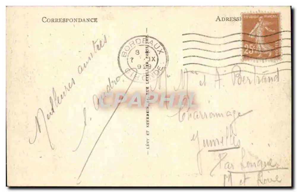 Bordeaux — El Puerto y los Muelles — LL. n°252 - Reverso