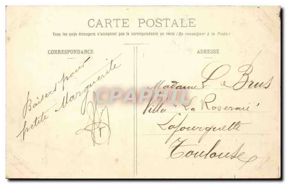 Bordeaux — Allées de Tourny und Grand Théâtre — Collection Gorce, phot.-édit., Talence (Gironde) - Rückseite