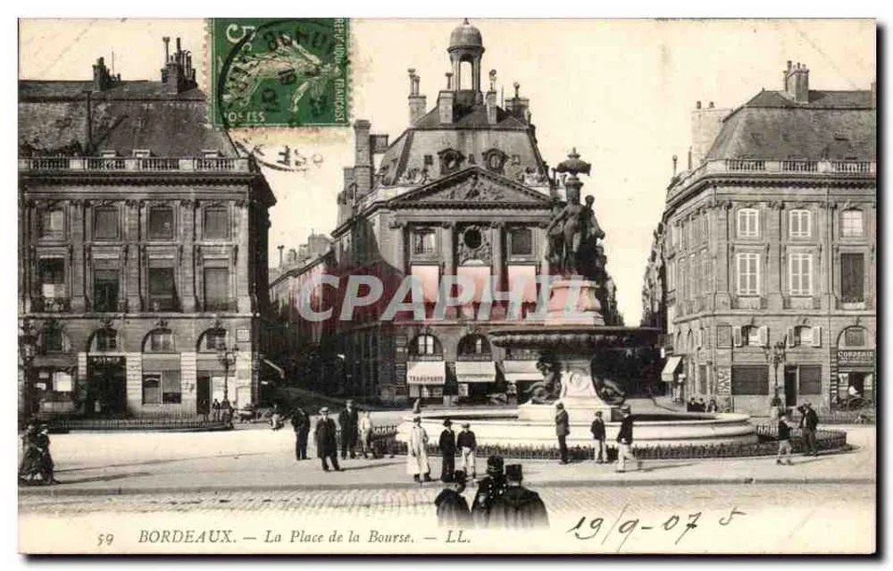 Bordeaux — Place de la Bourse — LL. n°59 - Voorkant
