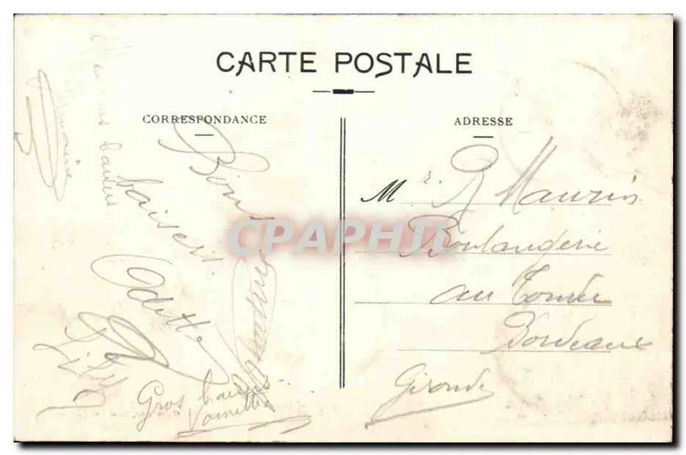 Verdelais (Gironde) — Panoramische weergave — onbekende uitgever, serie-nummer niet zichtbaar - Achterkant