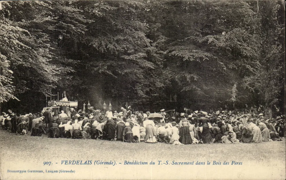 Verdelais (Gironde) — Segen des heiligen Sakraments im Wald der Väter — Bromotypie Gautreau, Langon (Gironde) n°907 - Vorderseite