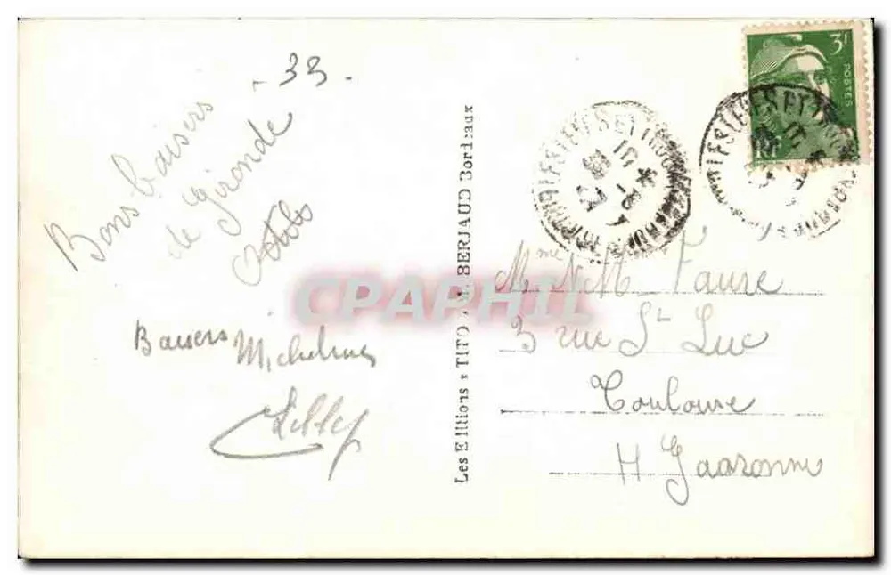 St-Foy-la-Grande (Gironde) — El Jardín Público — Edición Tito - Reverso