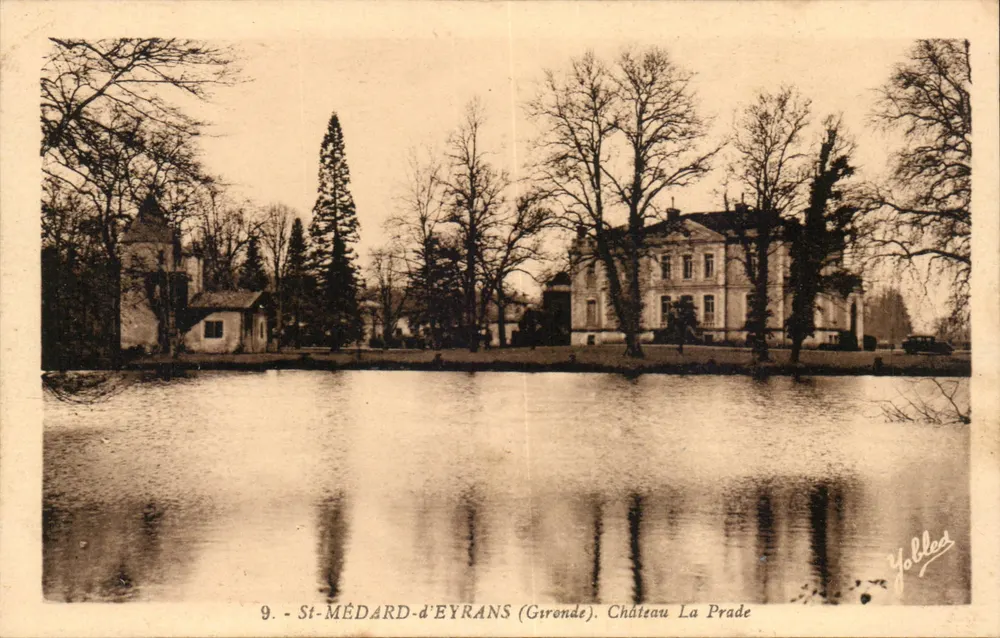 St-Médard-d'Eyrans (Gironde) — Kasteel La Prade — Yobled - Voorkant