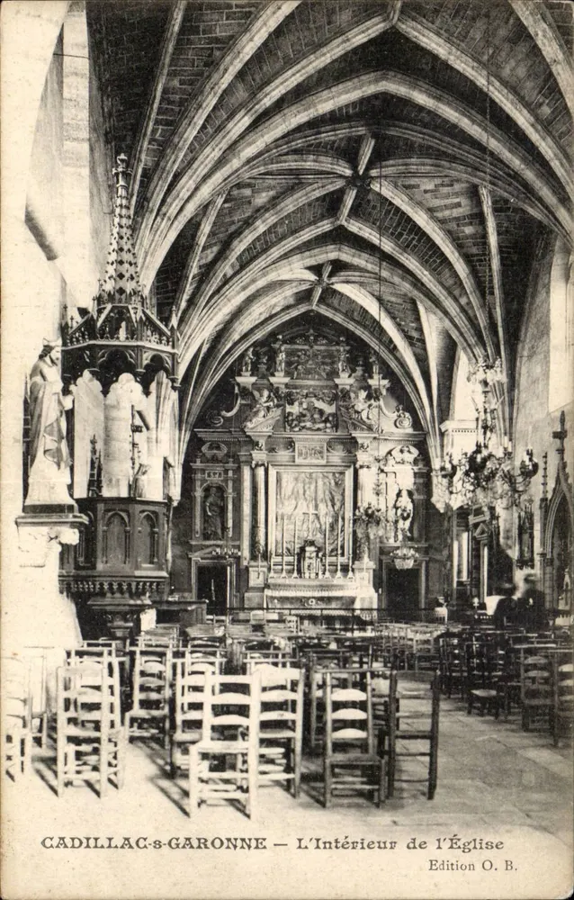 Cadillac-s-Garonne — Innere der Kirche — Edition O. B. - Vorderseite