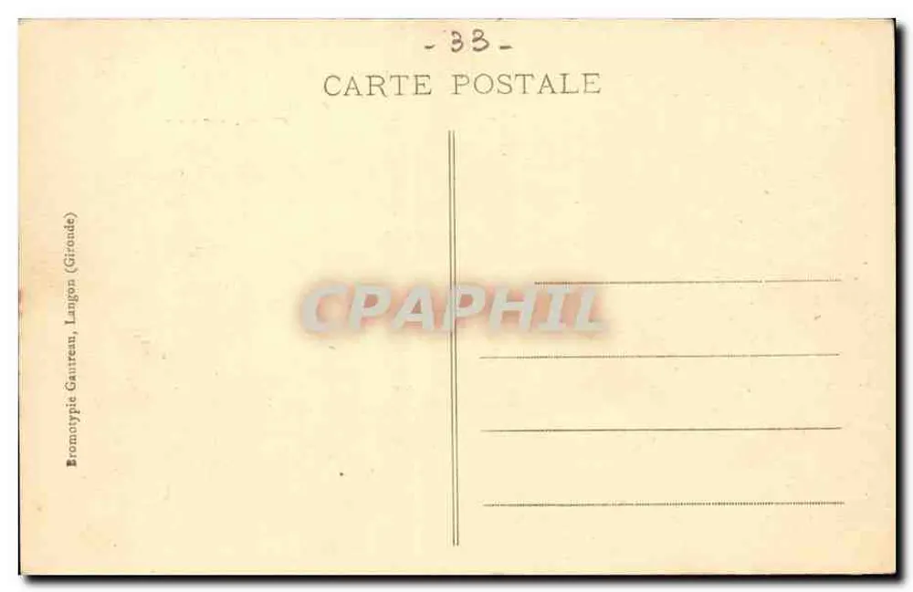 Altes Schloss Cadillac-sur-Garonne — errichtet im 16. Jahrhundert, 1816 vom Staat erworben, Mädchen-Schule — Sammlung Verve Bartholozé, n°2364 - Rückseite