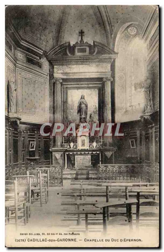 Capela do Duque d'Épernon — Cadillac-sur-Garonne — HENRY GUIL-LIKE, 31, 42 bis e 44, rue Fournuta - Frente