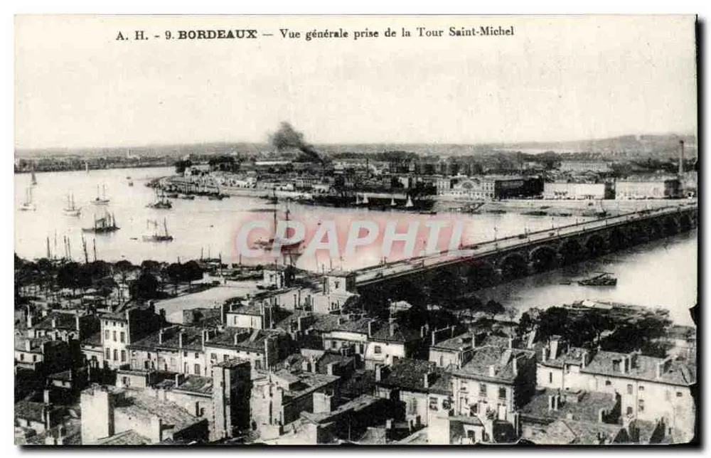 Bordeaux — Allgemeiner Blick von der Saint-Michel-Turm — A. H. - 9. BORDEAUX - Vorderseite
