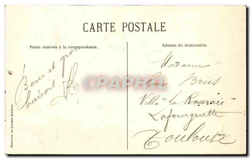 Bordeaux — As Colunas Rostrais — C. C. - Verso