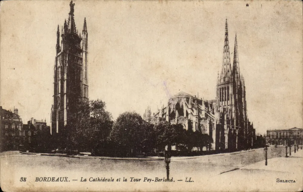 Bordeaux — Die Kathedrale und die Tour Pey-Berland — LL. — Selecta - Vorderseite