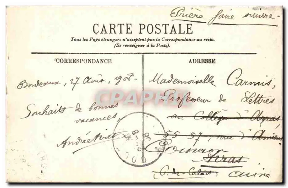 Bordeaux — O Ponte de Pierre — LL. - Verso