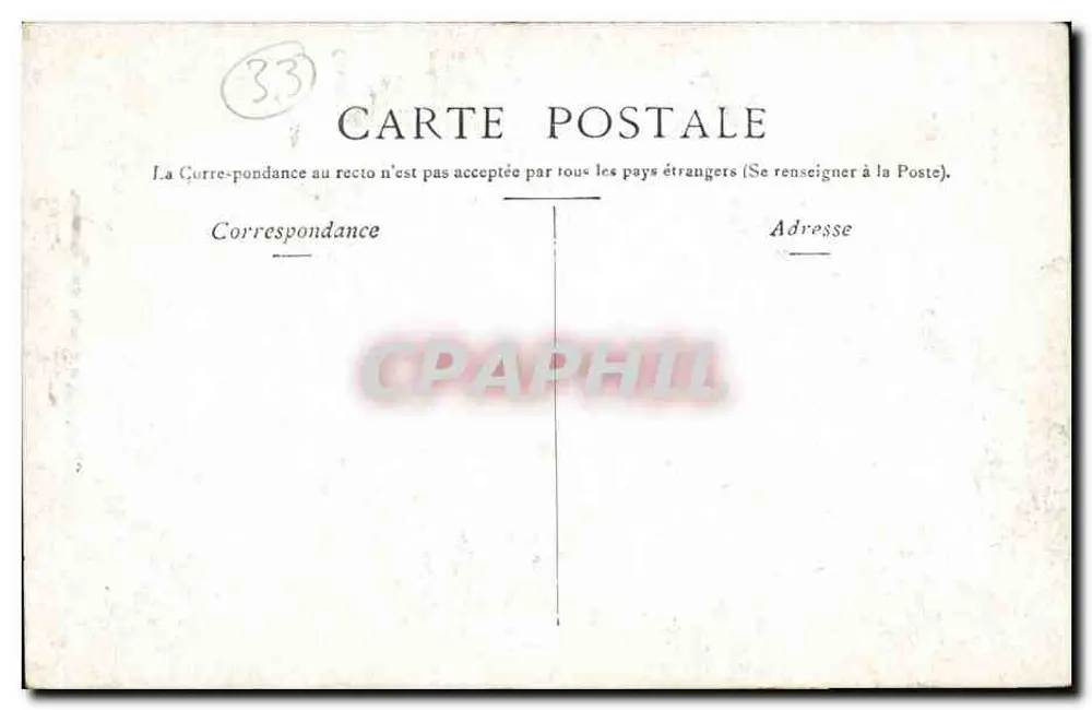 Bordeaux - Torre São Miguel — editor STACRÉ PARIS, número de série não visível - Verso
