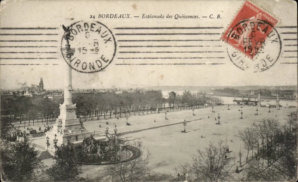 Bordeaux — Esplanada dos Quinconces — C. B. - Frente