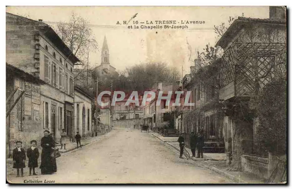 La Tresne - Die Avenue und die Kapelle Saint-Joseph — A.H. 16 — Sammlung Loses - Vorderseite