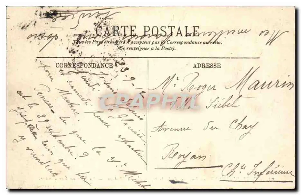 Côte d'Argent — Umgebung von La Teste — Gujan-Mestras — Die Mole an einem Sturmtag — L. Neveu, Fot. - Rückseite