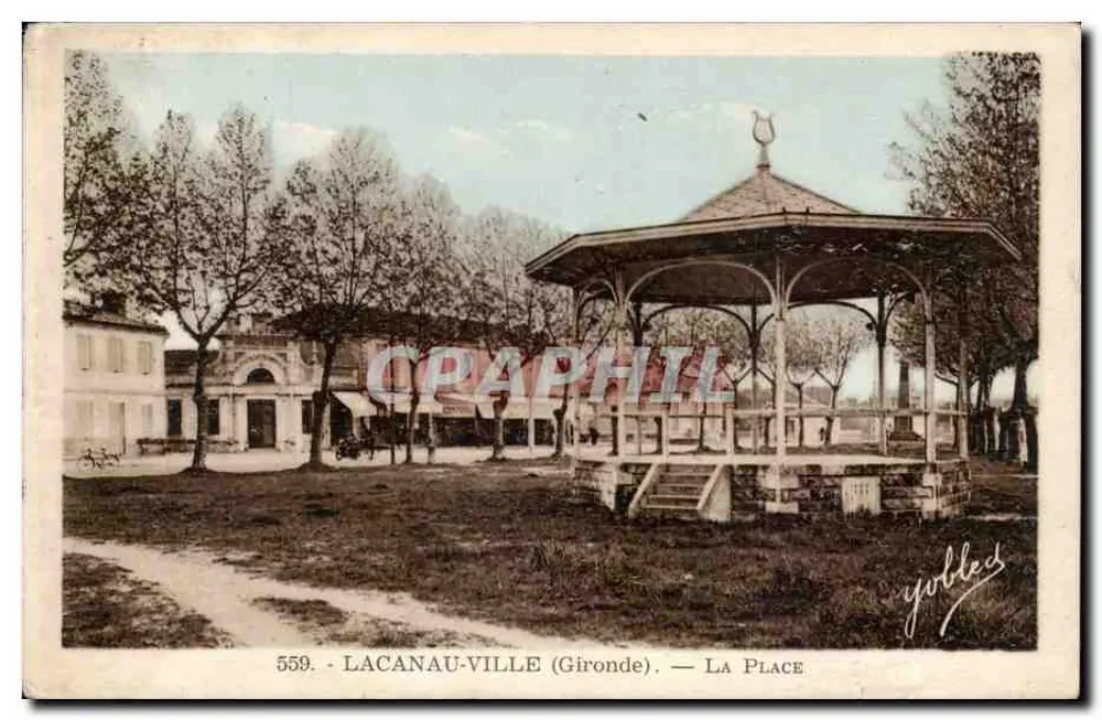 Lacanau-Ville (Gironde) — A Praça — Phototypie Renaud-Buzaud et Cie - Frente