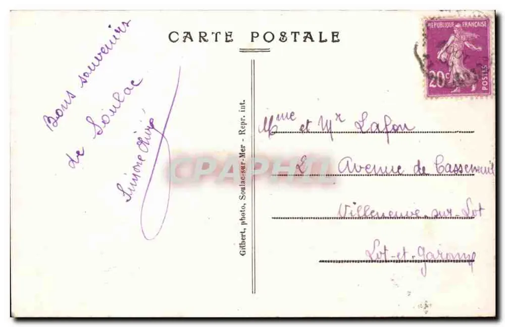 SOULAC-SUR-MER — Der Pier und Hotels — A.G.A. 5025 bis - Rückseite