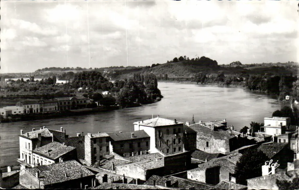 Libourne (Gironde) — Ansicht der Dordogne und des Tertre de Fransac — L. Chalatagneau, 92 - Vorderseite