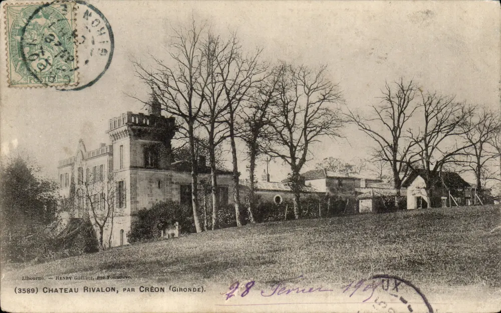 Zamek Rivalon — Libourne, Gironde — autorstwa Créon - Awers
