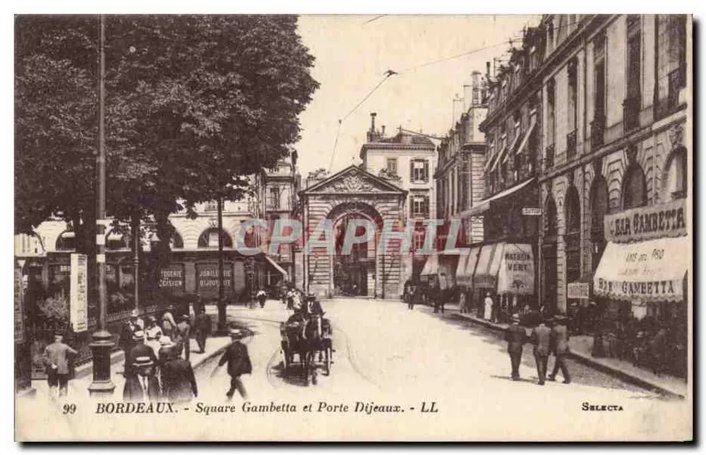 Bordeaux - Square Gambetta e Porte Dijeaux — Selecta, n°99 - Frente