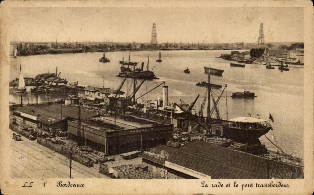Bordeaux — A enseada e o ponte transbordador — LL 4 — Galeria de Arte de Strasbourg - Frente