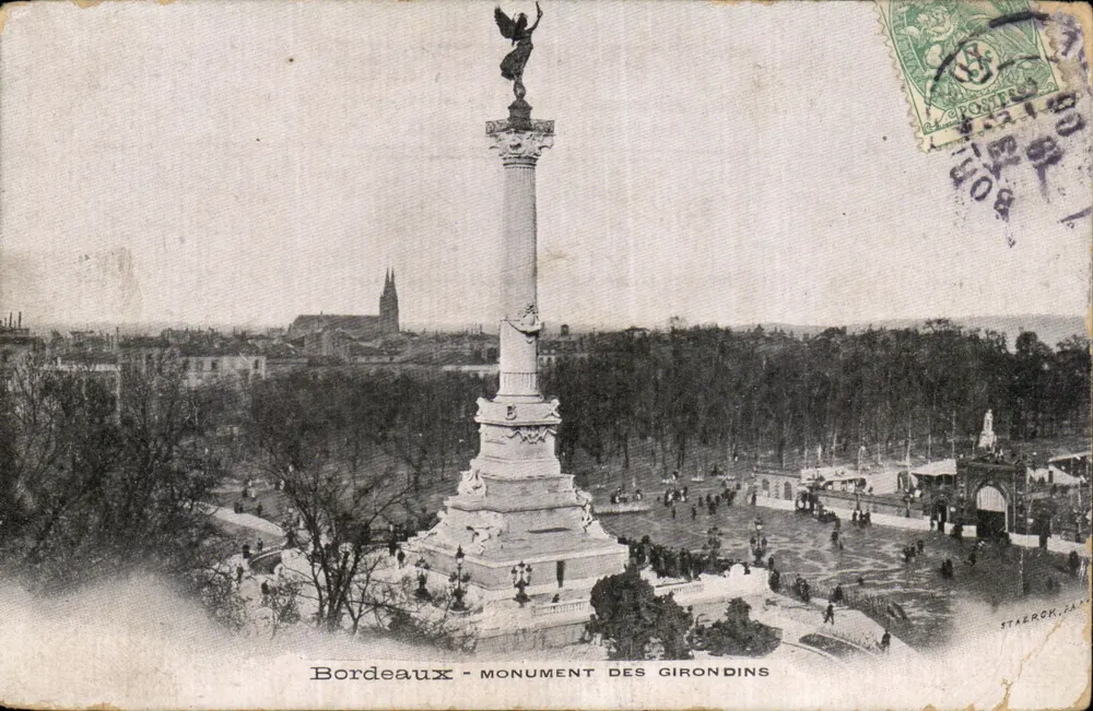 Bordeaux - Monument dos Girondins — editor Staerck, n° 108 - Frente