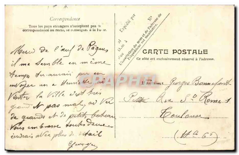 Bordeaux — Place Bourgogne und Porte des Salinières — G. Gourge - Rückseite