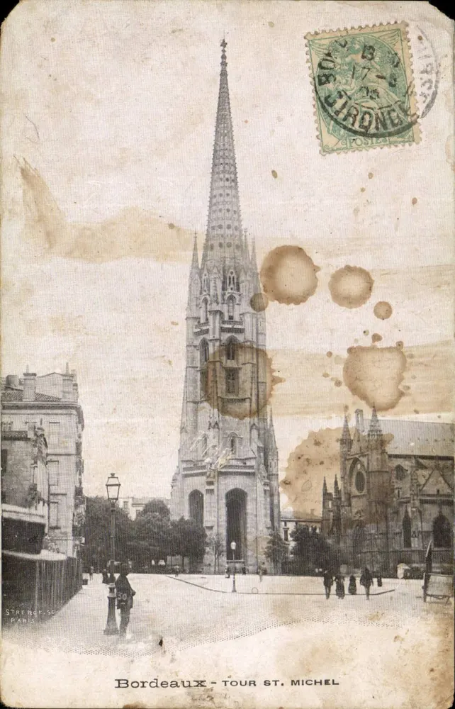 Bordeaux — Tour Saint-Michel — imprimé par STAFRÈGE, 50, PARIS - Frente