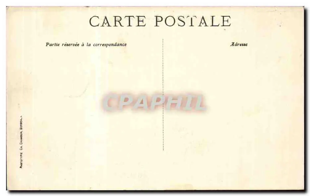 Bordeaux — Faculdade de Ciências — C. B. - Verso