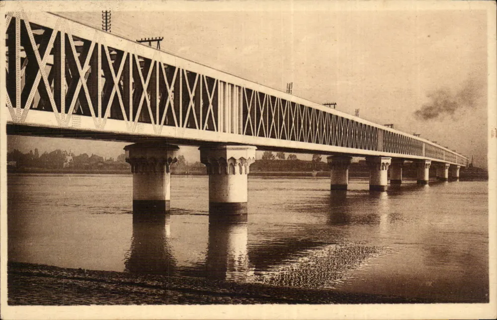 Ponte metálica sobre a Garonne — Bordeaux — Editor: Bloc frères, Bordeaux - Frente