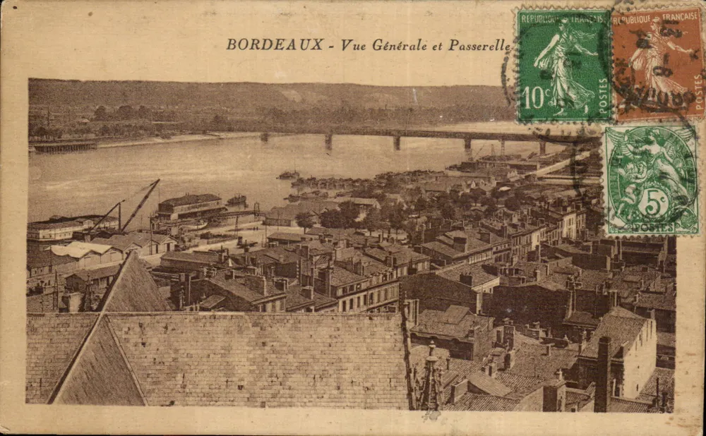 Bordeaux - Vista Geral e Ponte — Fototipo J. Cambier, Agat - Macon - Frente