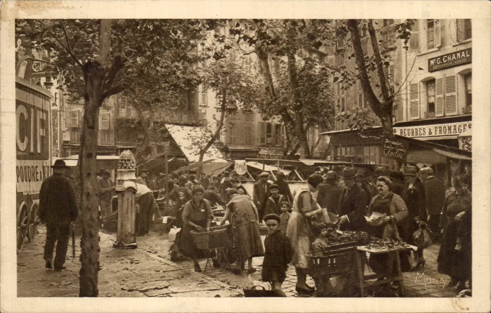 Markt am Cours Lafayette — Toulon — Ausgabe von M. G. Chanal - Vorderseite